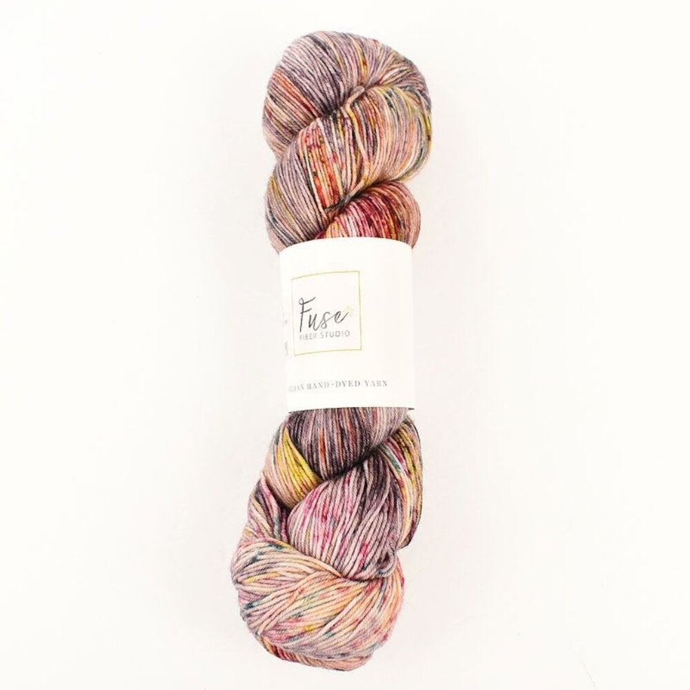 Fuse Fiber Studio Fuse Sock Yarn Superwash Merino Wool Nylon Hand Dyed Bonfire